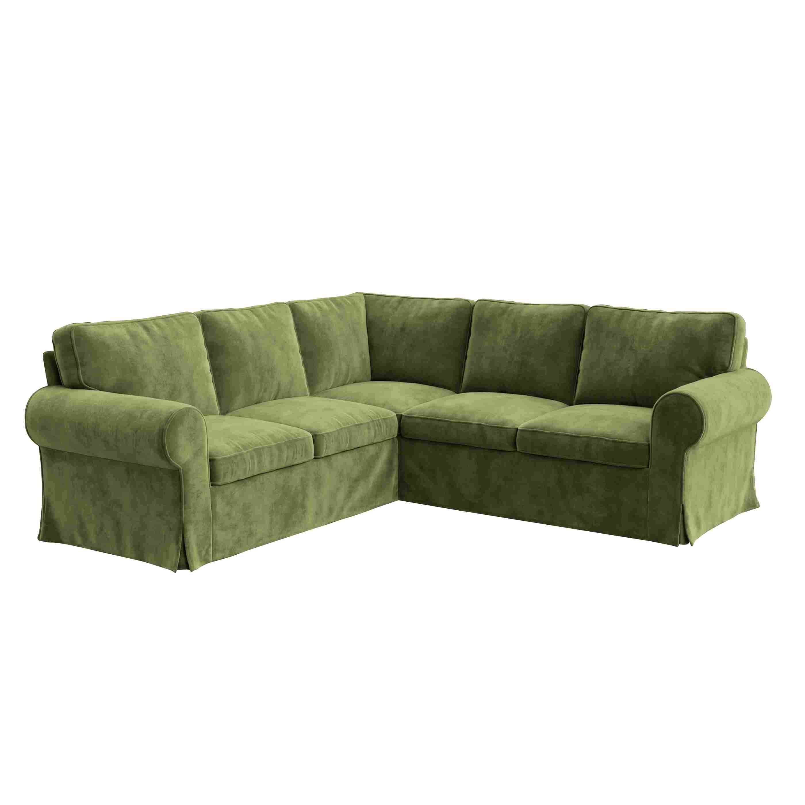 UPPLAND 4-Seater Corner Sofa Cover-Chenille Cypress Green