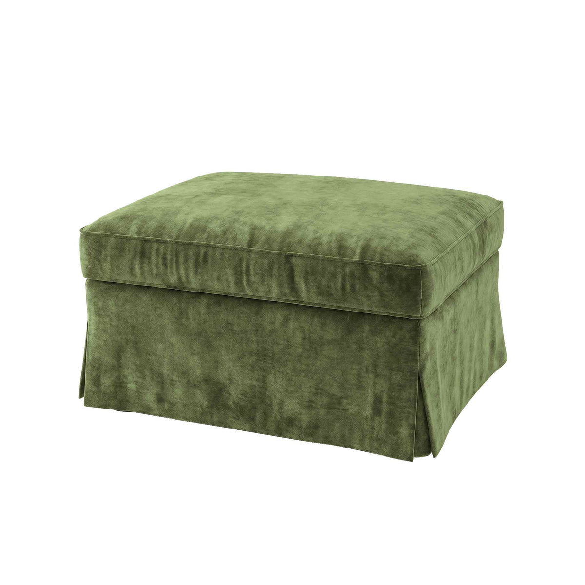 UPPLAND Footstool Cover-Chenille Cypress Green