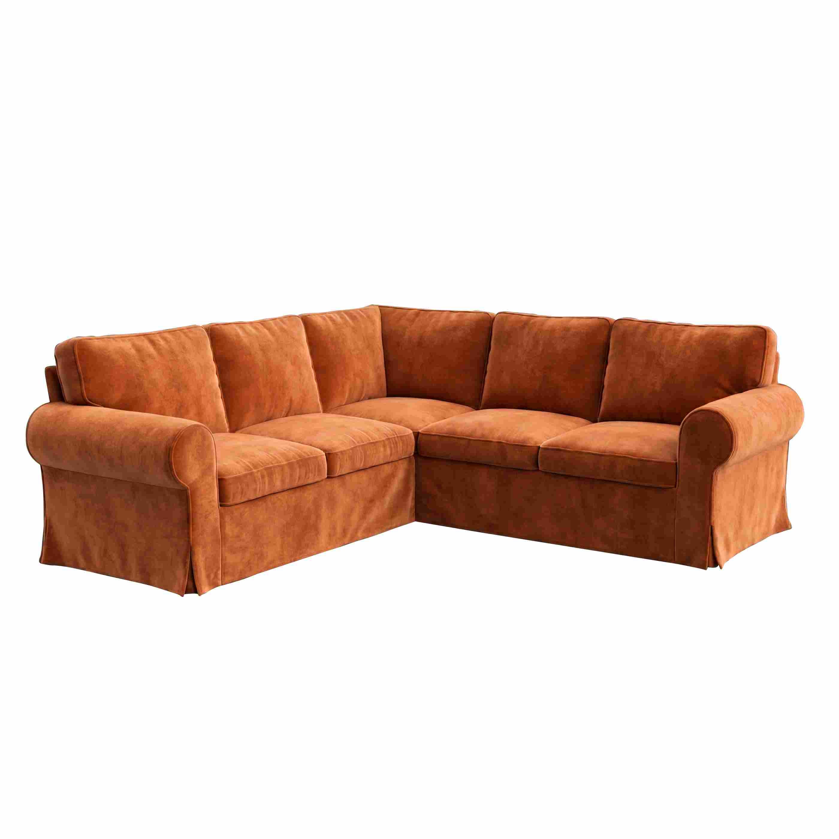UPPLAND 4-Seater Corner Sofa Cover-Chenille Terracotta