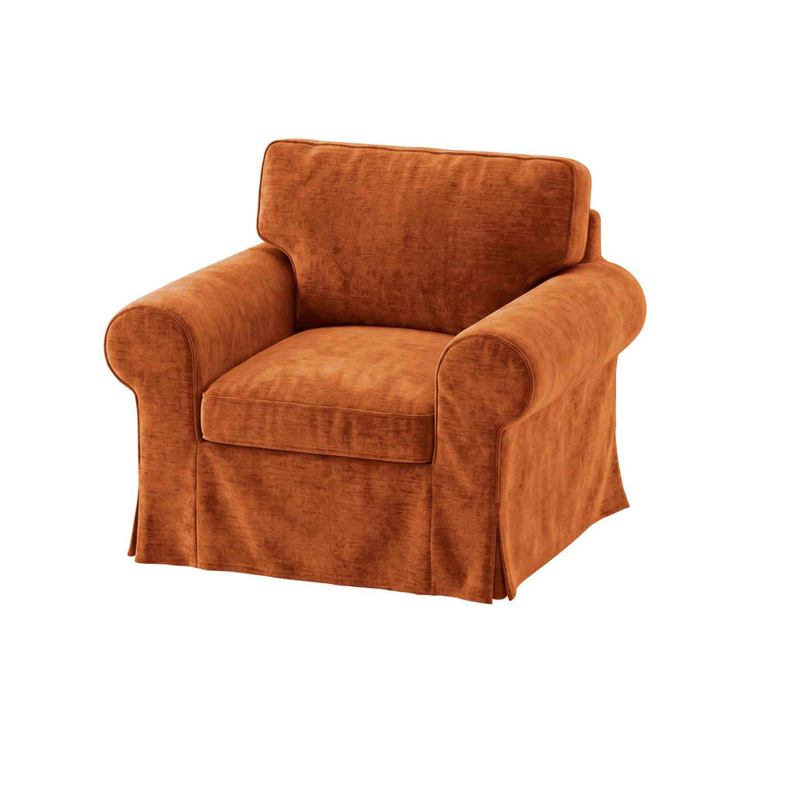 UPPLAND Armchair Cover-Chenille Terracotta