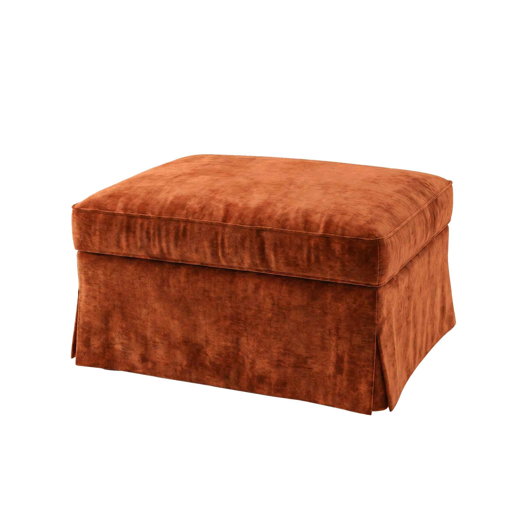 UPPLAND Footstool Cover-Chenille Terracotta