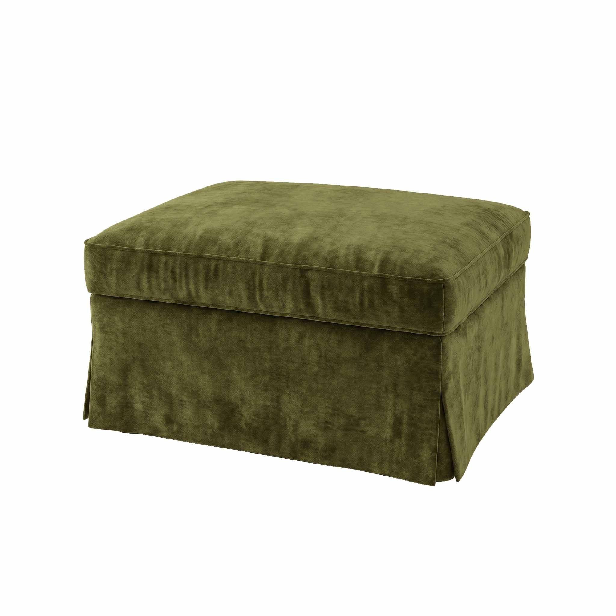 EKTORP Funda de reposapiés - Chenilla verde musgo