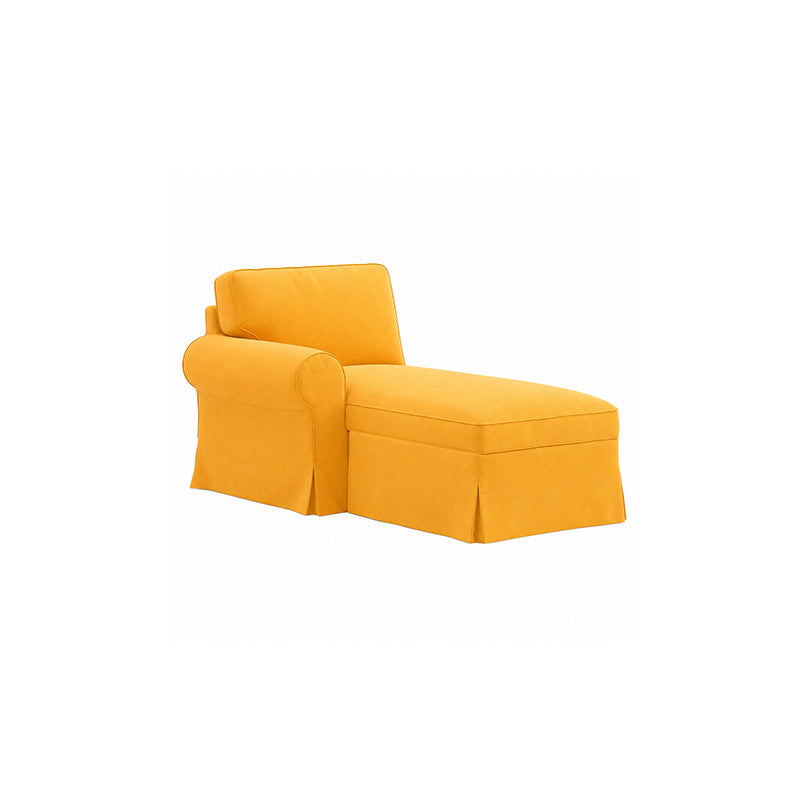 EKTORP Chaise with Left Armrest Cover-Structural Weave Mango