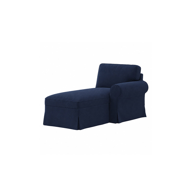 EKTORP Funda para chaiselongue con reposabrazos derecho-Tejido estructurado rosa claro