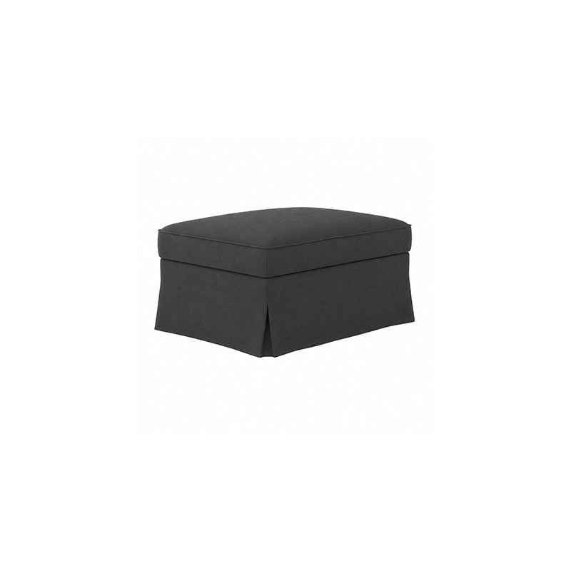 EKTORP Footstool Cover-Structural Weave Charcoal