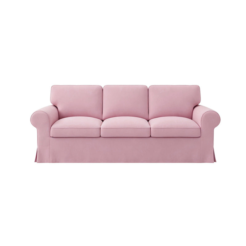 EKTORP 3-Seater Sofa Cover-Structural Weave Blush pink