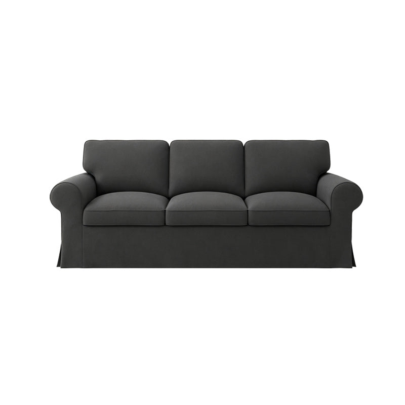 EKTORP 3-Seater Sofa Cover-Structural Weave Charcoal