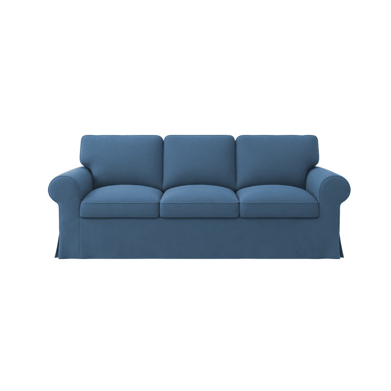 EKTORP 3-Seater Sofa Cover-Structural Weave Powder blue