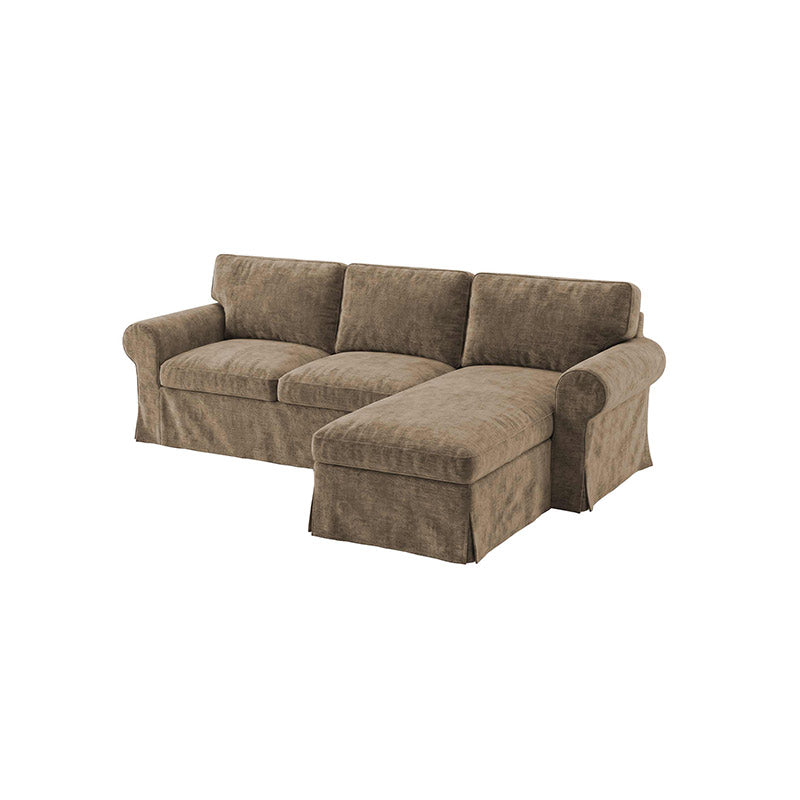 Funda para sofá de 3 plazas con chaise longue EKTORP - Chenilla Antílope
