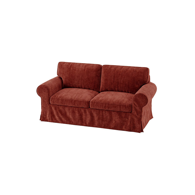 EKTORP Loveseat Cover-Chenille Burnt Brick