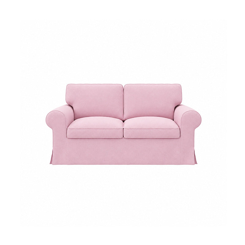 EKTORP Loveseat Cover-Structural Weave Blush pink