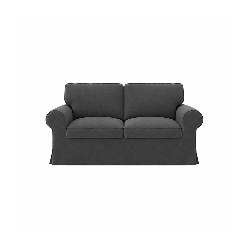 EKTORP Loveseat Cover-Structural Weave Charcoal