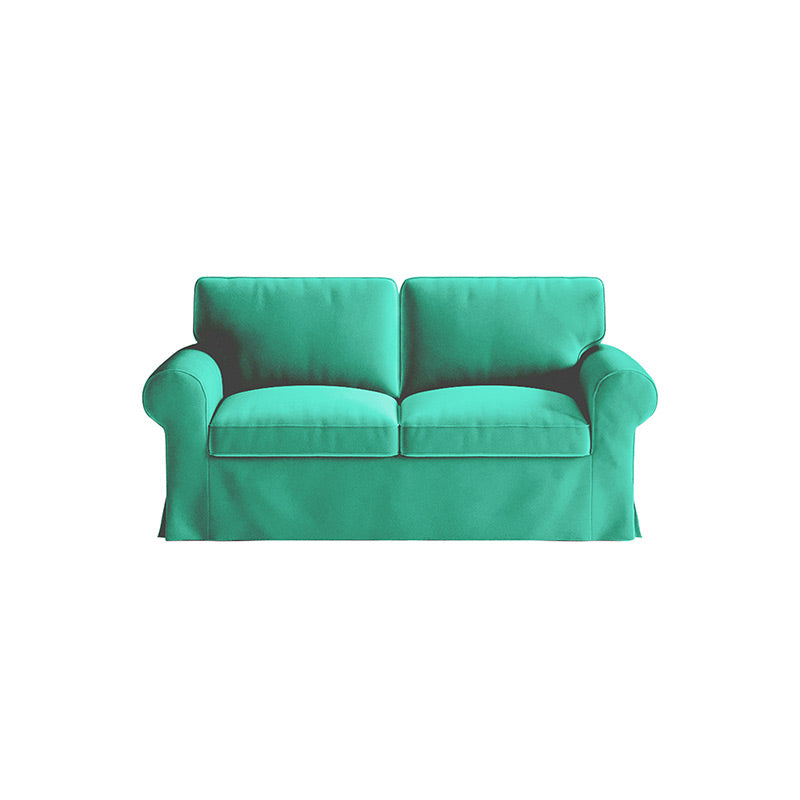 EKTORP Loveseat Cover-Velvet Cyan