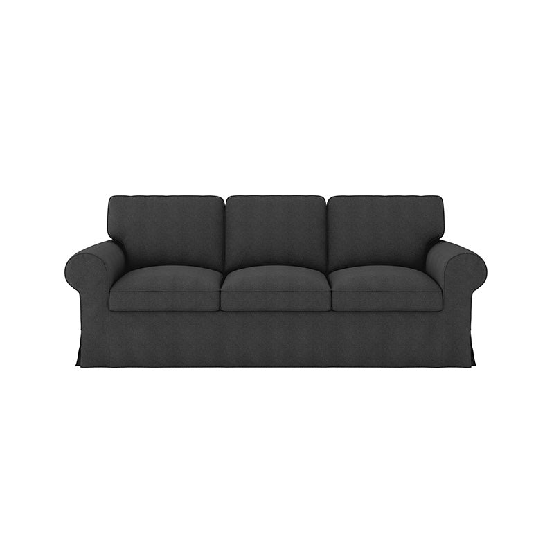EKTORP Funda de sofá de 3 plazas-Tejido estructural antracita