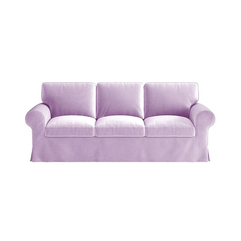 EKTORP 3-Seater Sofa Cover-Velvet Dusty rose