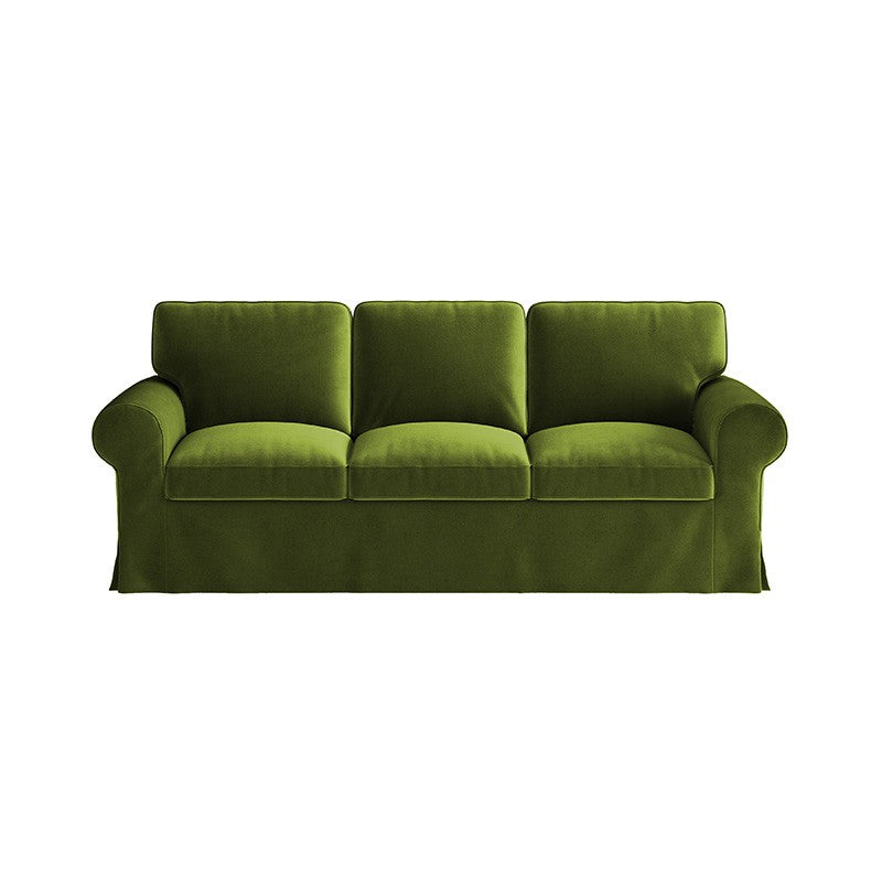 EKTORP 3-Seater Sofa Cover-Velvet Olive