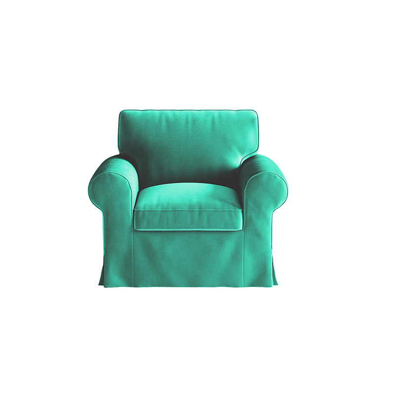 EKTORP chair Cover-Velvet Cyan