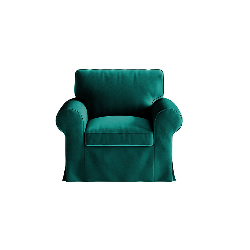 Funda de sillón EKTORP-Terciopelo Pavo real