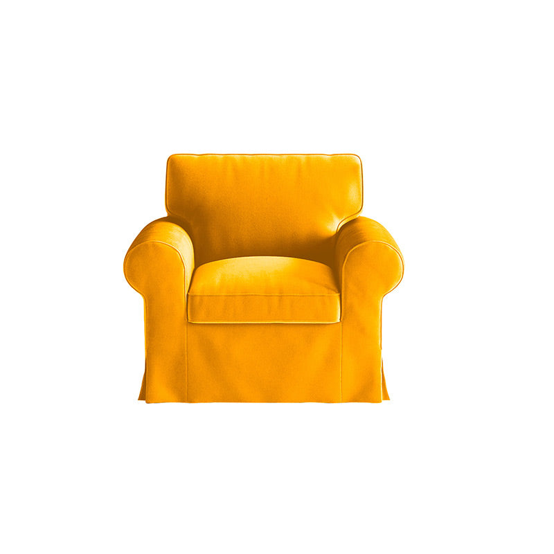 Funda de sillón EKTORP, terciopelo amarillo