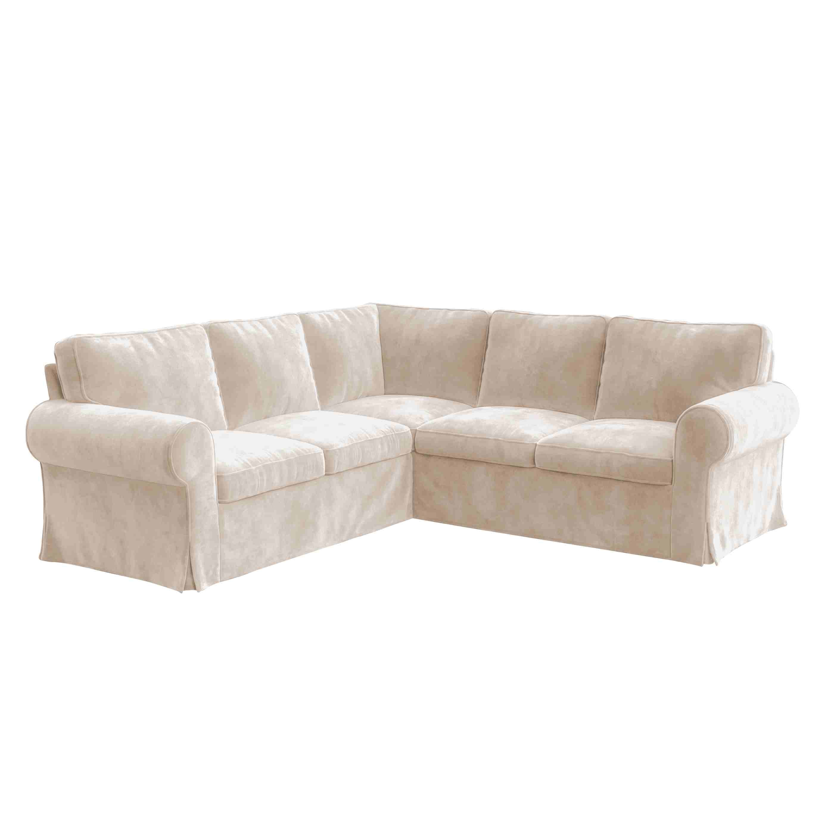 Ektorp 4 Seat Sofa Cover in Chenille Buttermilk