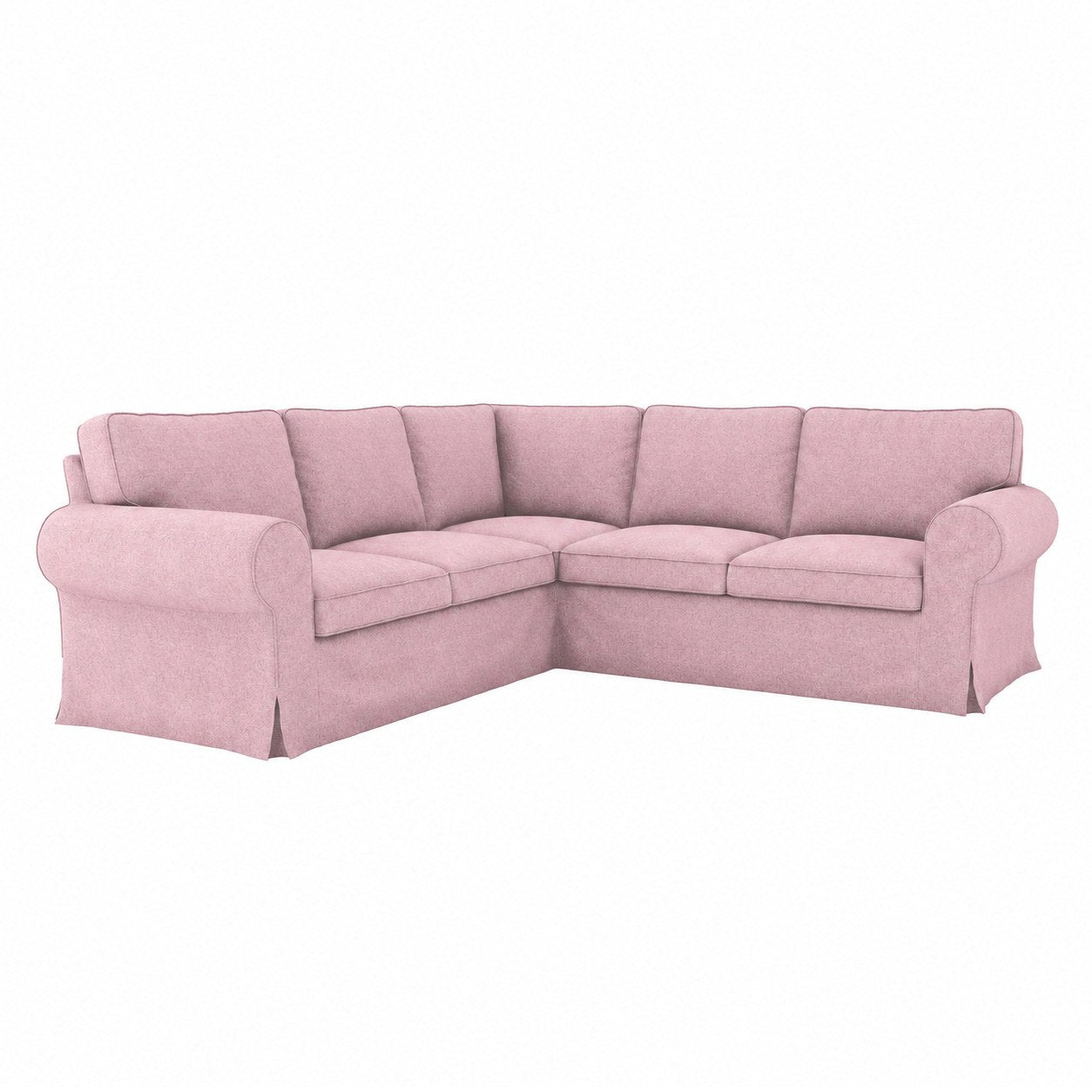 Ektorp 4 Seat Sofa Cover in Structural Weave Blush pink