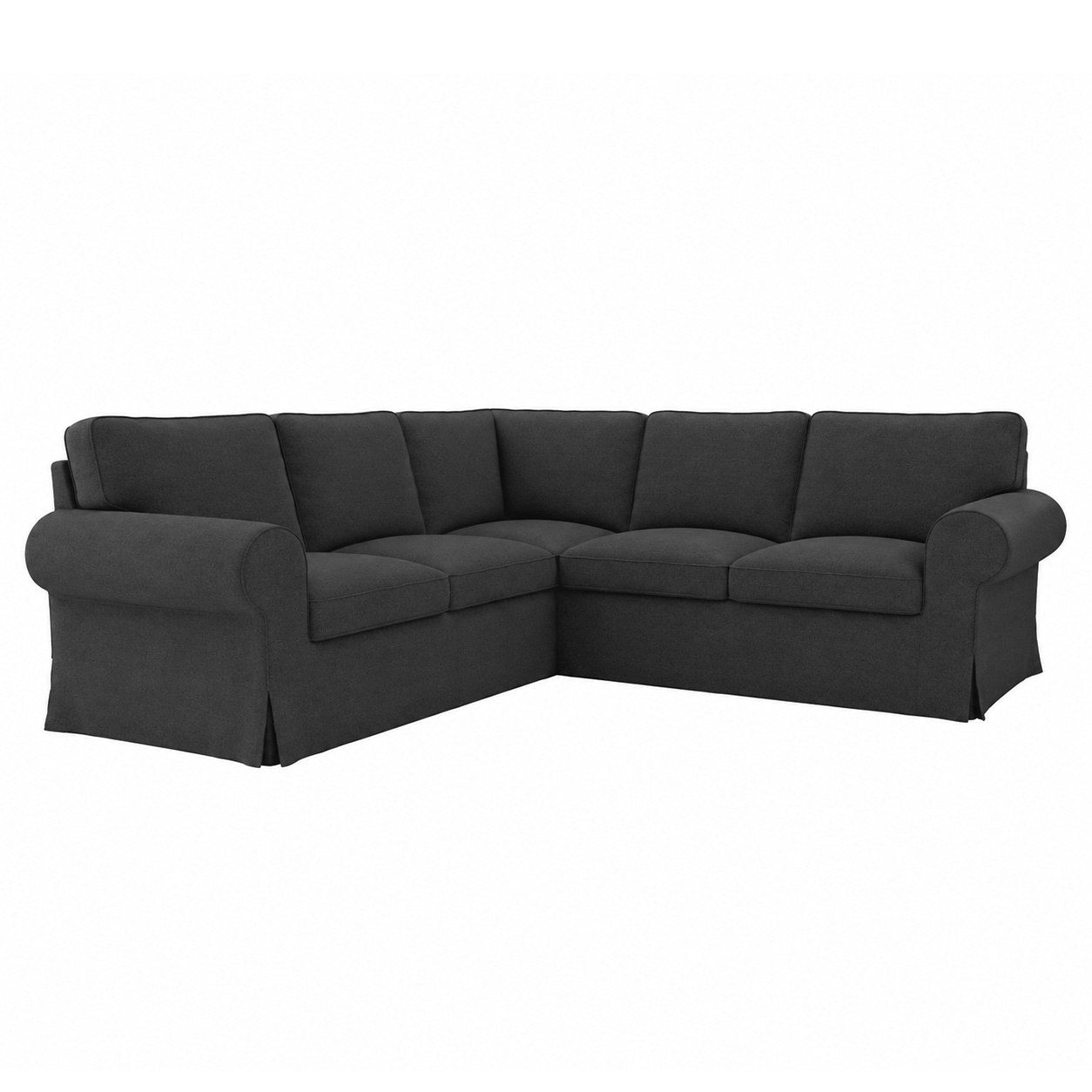 Ektorp 4 Seat Sofa Cover in Structural Weave Charcoal