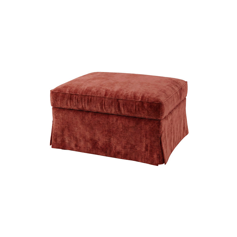 EKTORP Footstool Cover-Chenille Burnt Brick