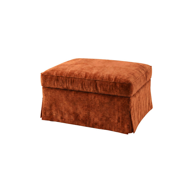 EKTORP Footstool Cover-Chenille Terracotta