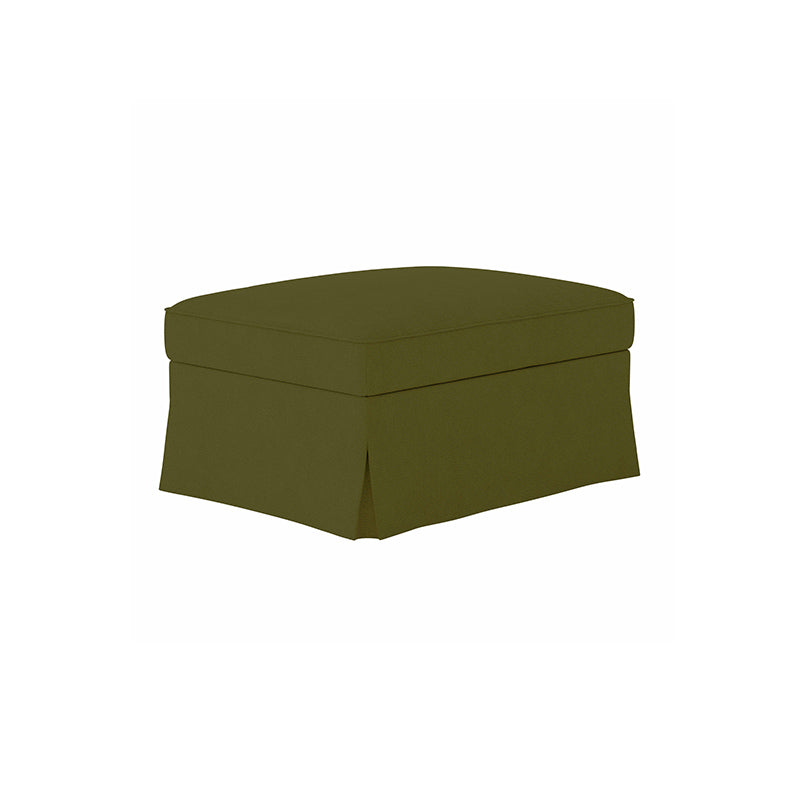 EKTORP Footstool Cover-Microfiber Olive