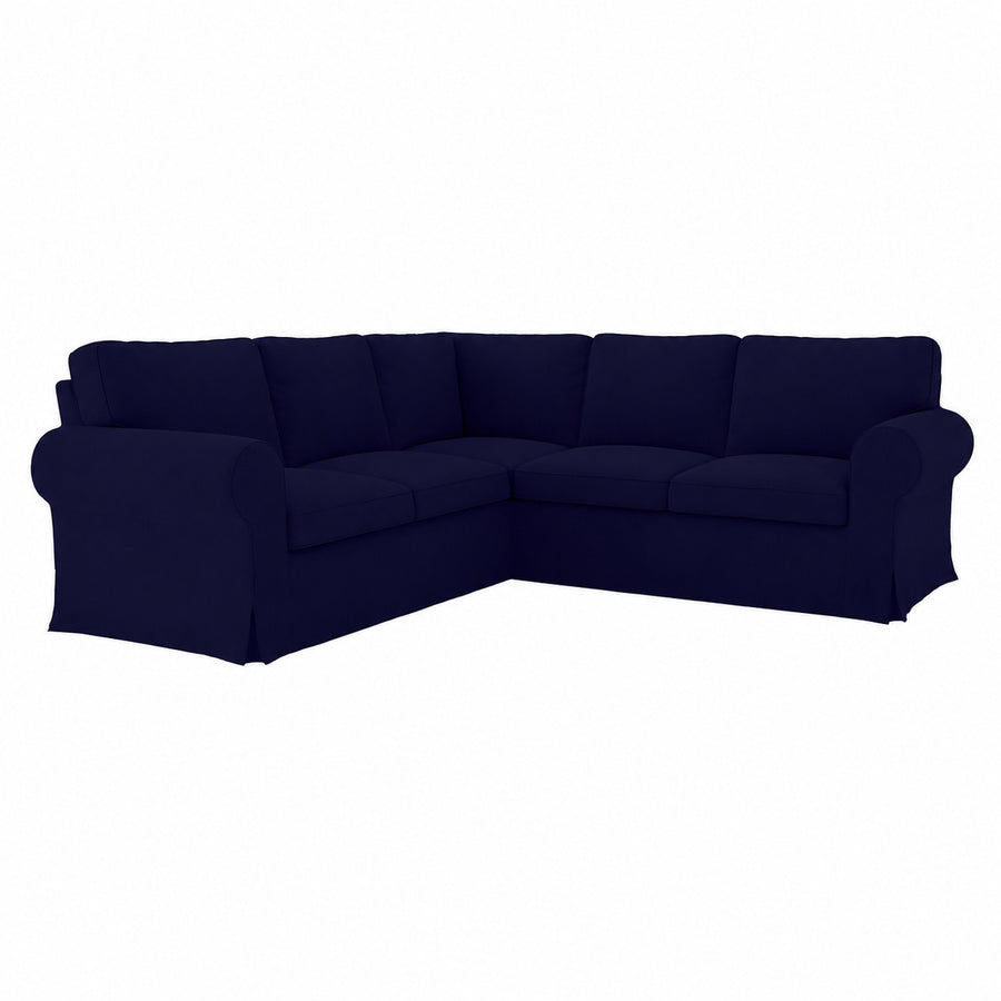 UPPLAND 4-Seater Corner Sofa Cover-Microfiber Navy blue