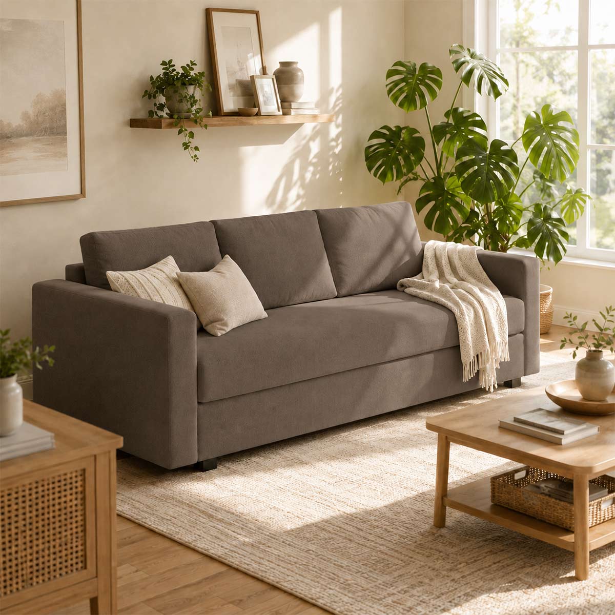 FRIHETEN 3-Seater Sofa Bed Cover-Microfiber Ash