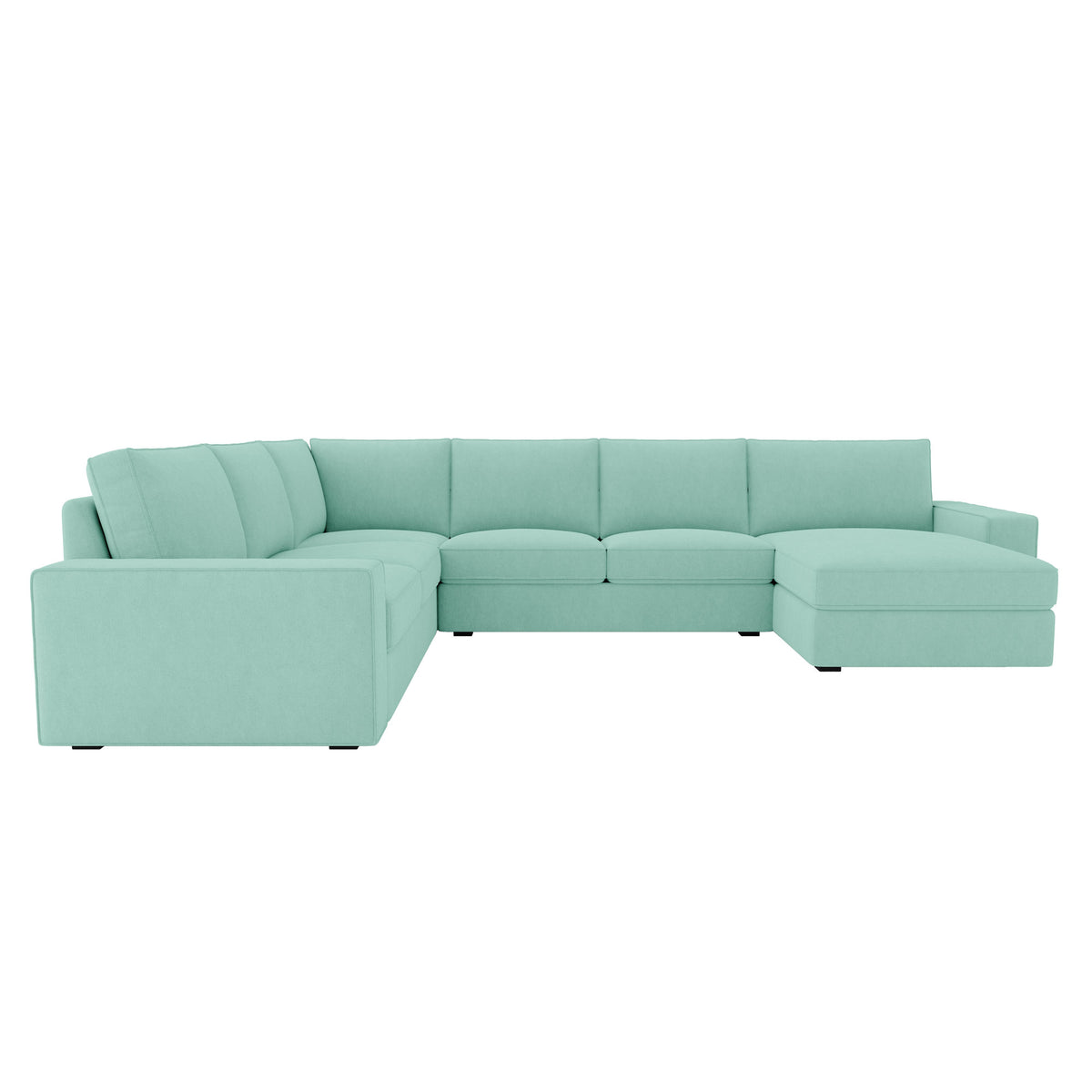 KIVIK 5-Seat Sofa Cover with Chaise-Microfiber Mint