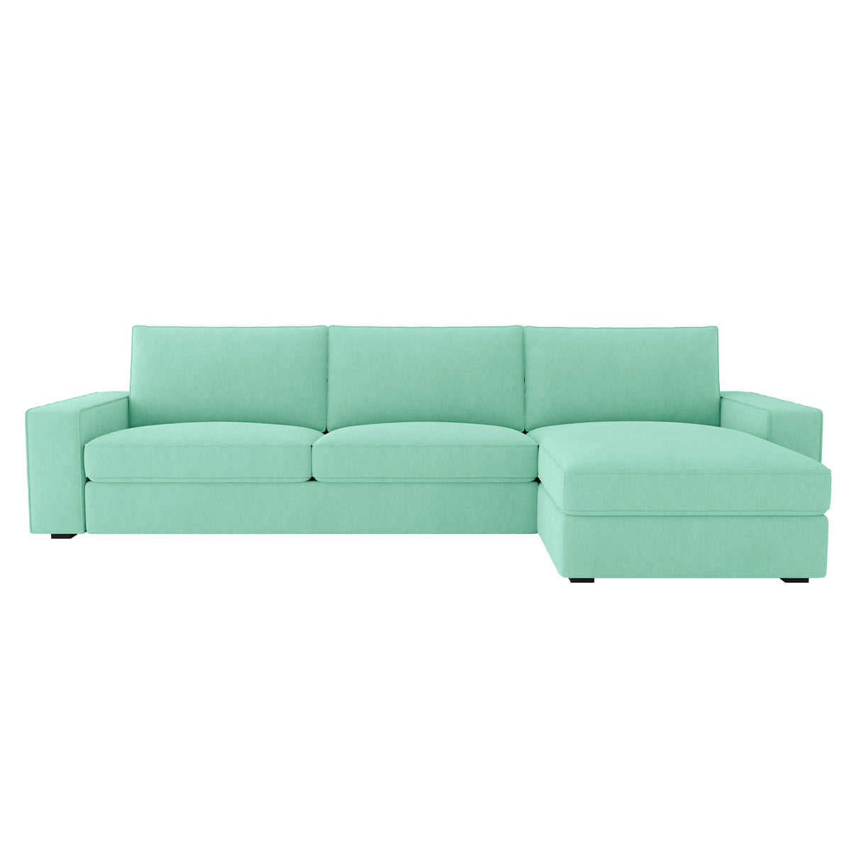 KIVIK 4-Seat Sofa Cover Set with Chaise-Microfiber Mint