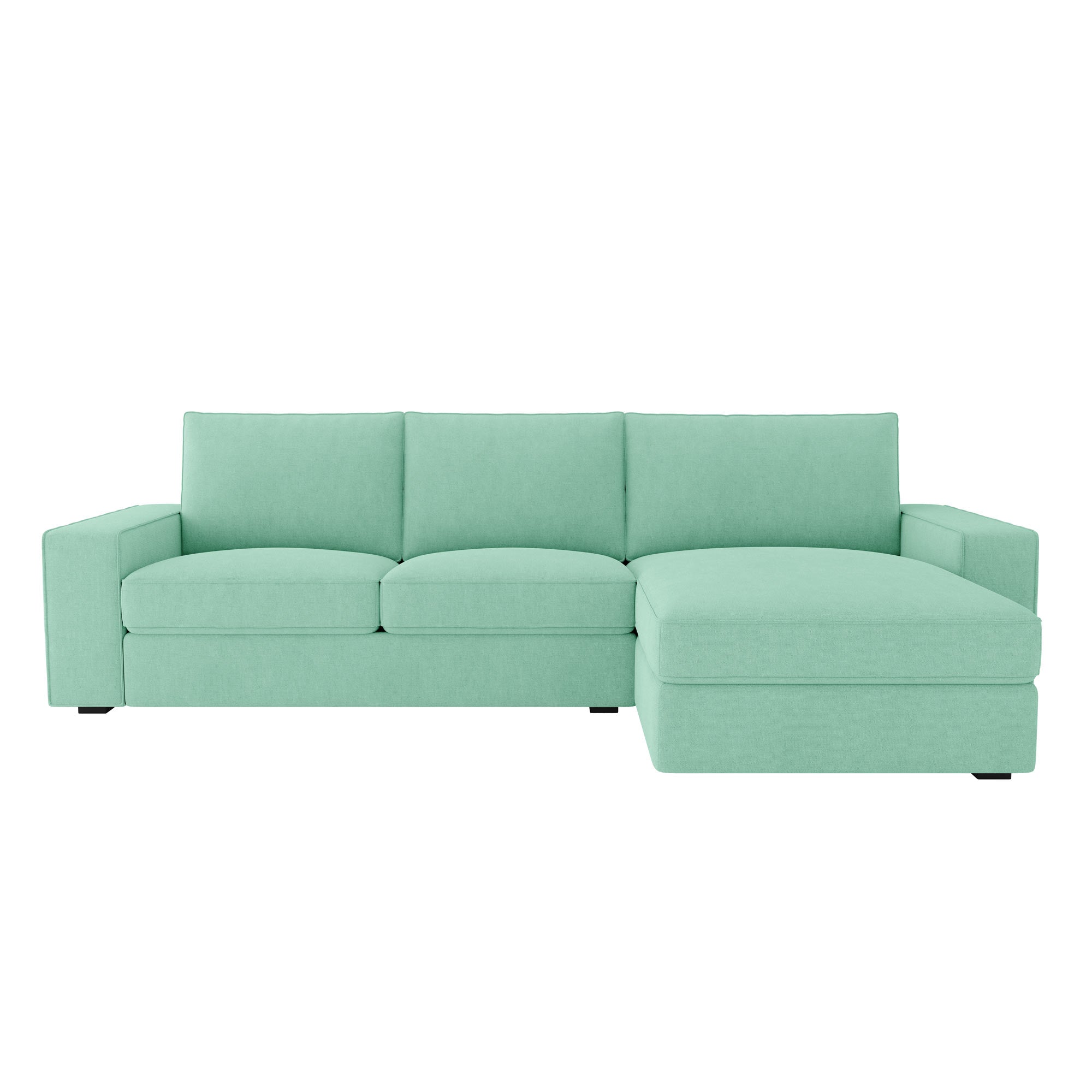 Sofá de 3 plazas KIVIK con diván - Microfibra Menta