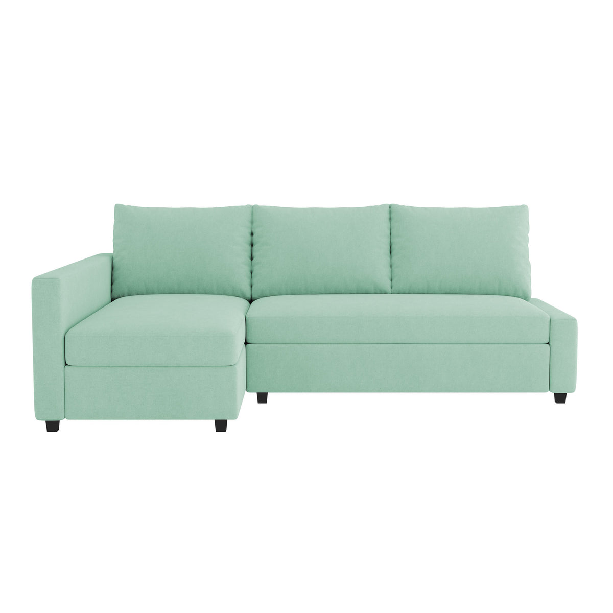 FRIHETEN Sofa Bed with Left Chaise Cover-Microfiber Mint