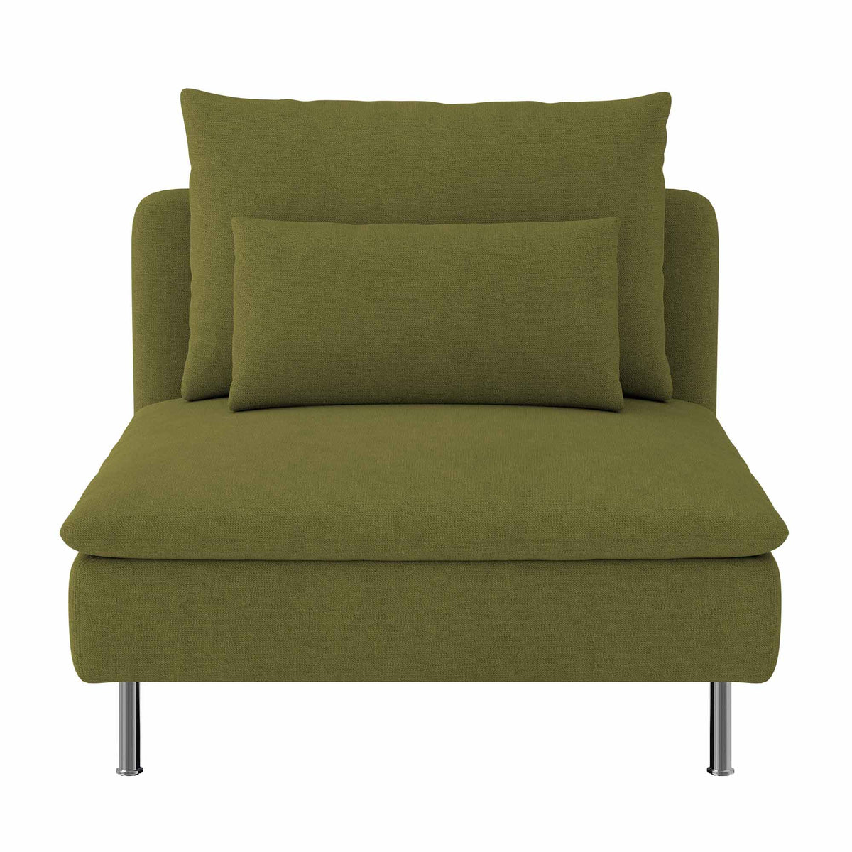 Funda de sofá seccional de 1 plaza SODERHAMN - Microfibra color oliva