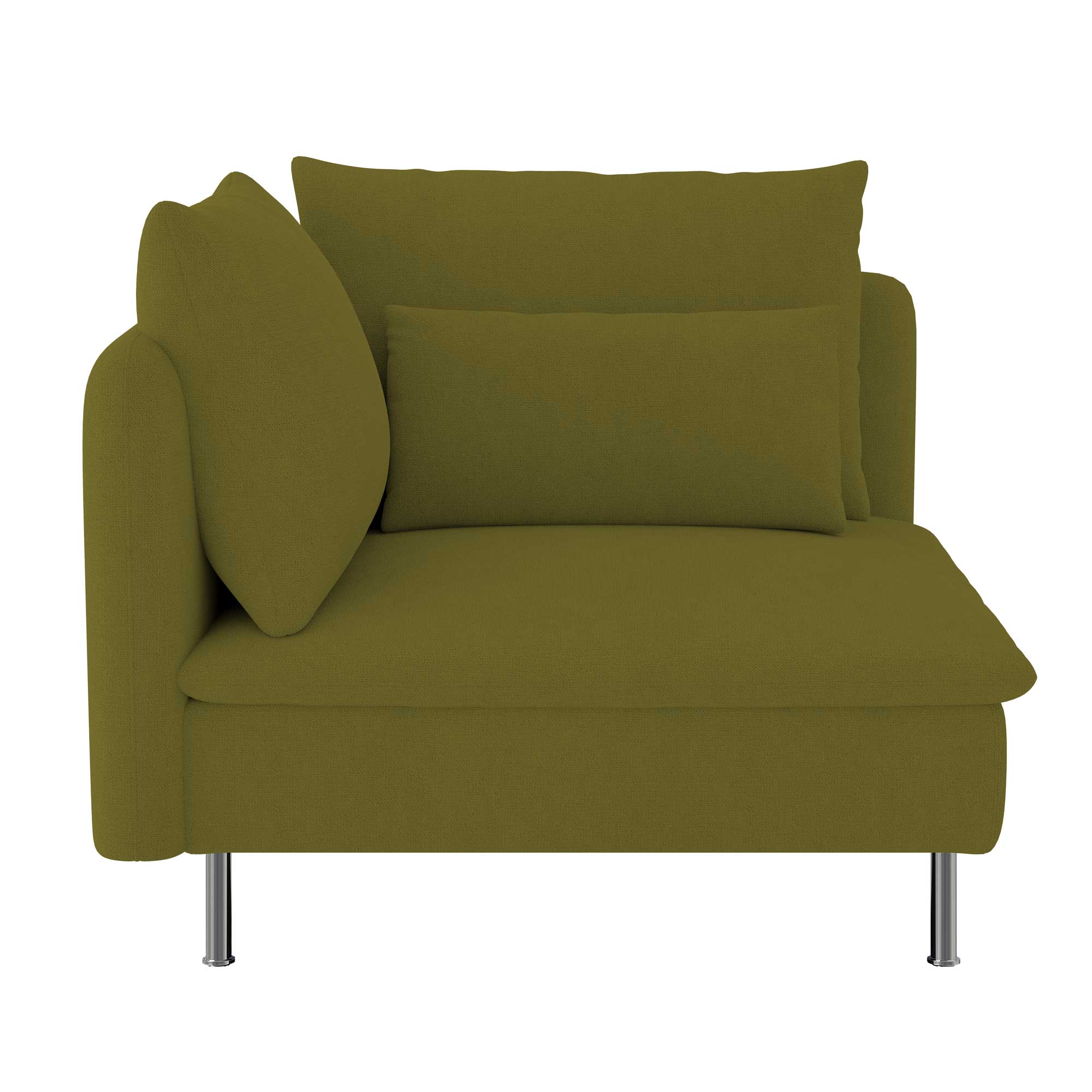 SODERHAMN Corner Section Sofa Cover-Microfiber Olive