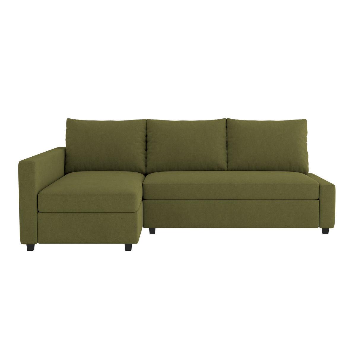 FRIHETEN Sofa Bed with Left Chaise Cover-Microfiber Olive