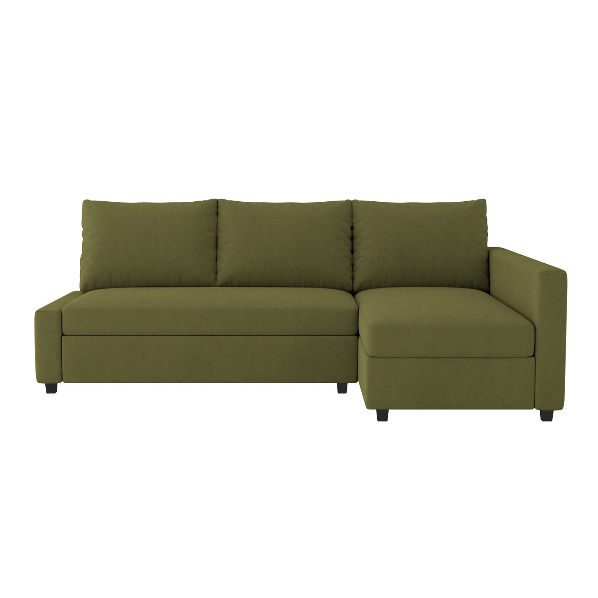 Funda de sofá cama FRIHETEN con chaise longue derecha - microfibra oliva