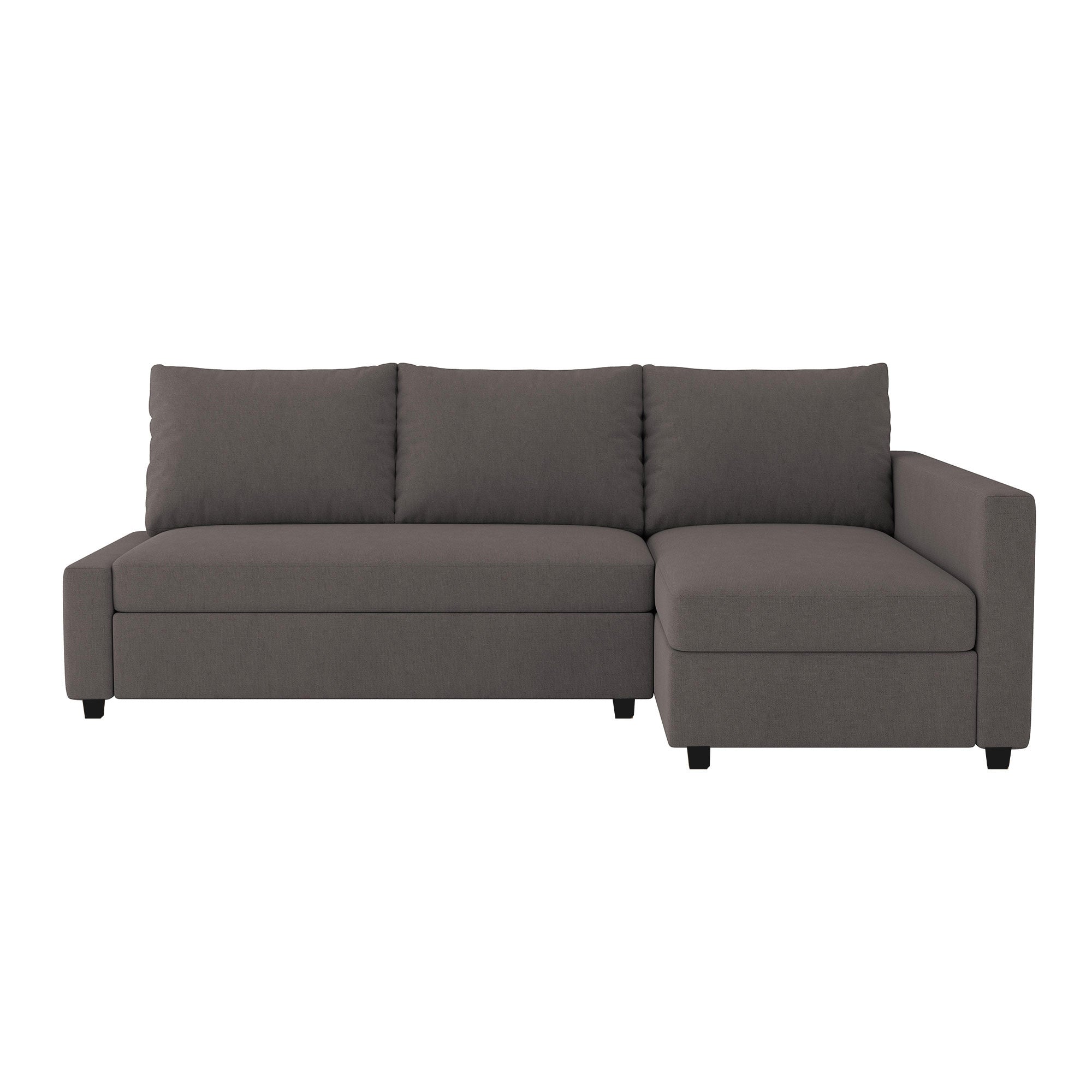 FRIHETEN Sofa Bed with Right Chaise Cover-Microfiber Ash