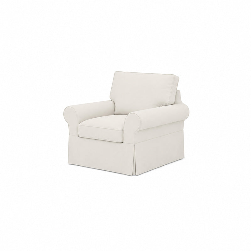 POTTERY BARN Basic Chair Cover-Microfiber Beige