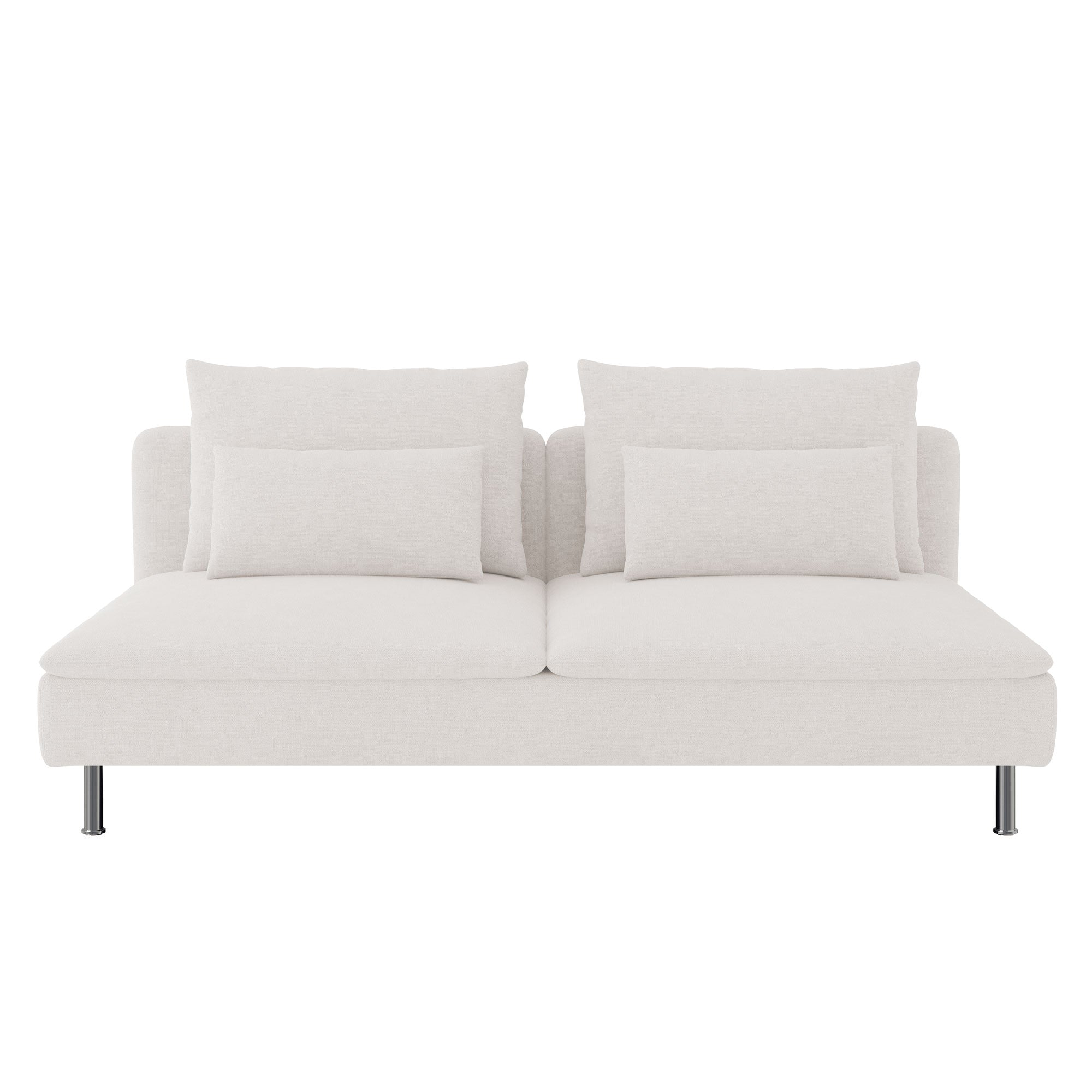 SODERHAMN 3-Seat Section Sofa Cover-Microfiber Ivory