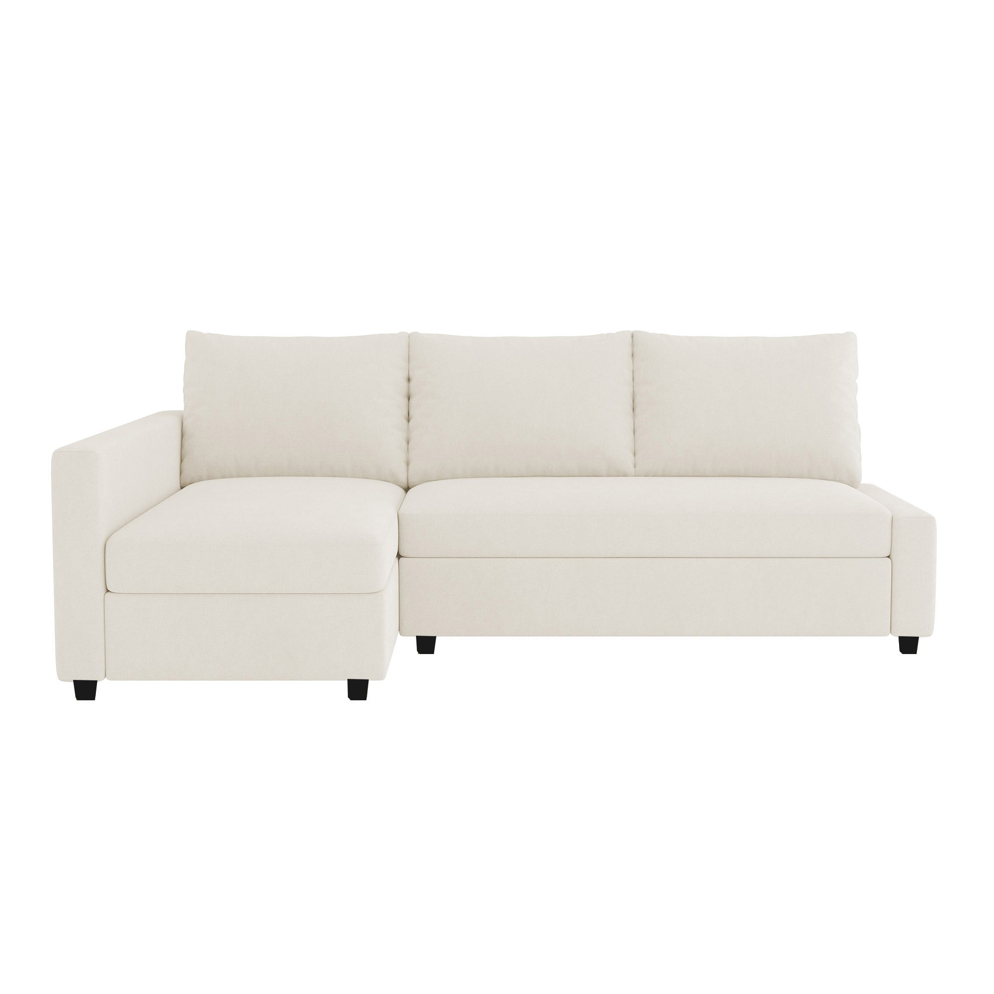 FRIHETEN Sofa Bed with Left Chaise Cover-Microfiber Ivory