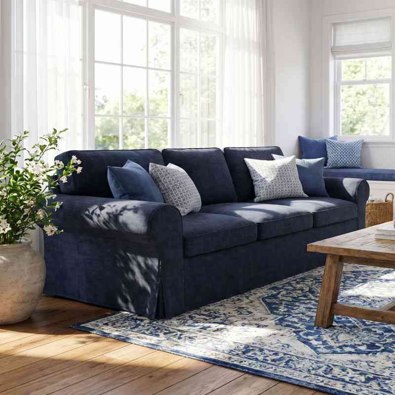 EKTORP 3-Seater Sofa Cover-Chenille Midnight