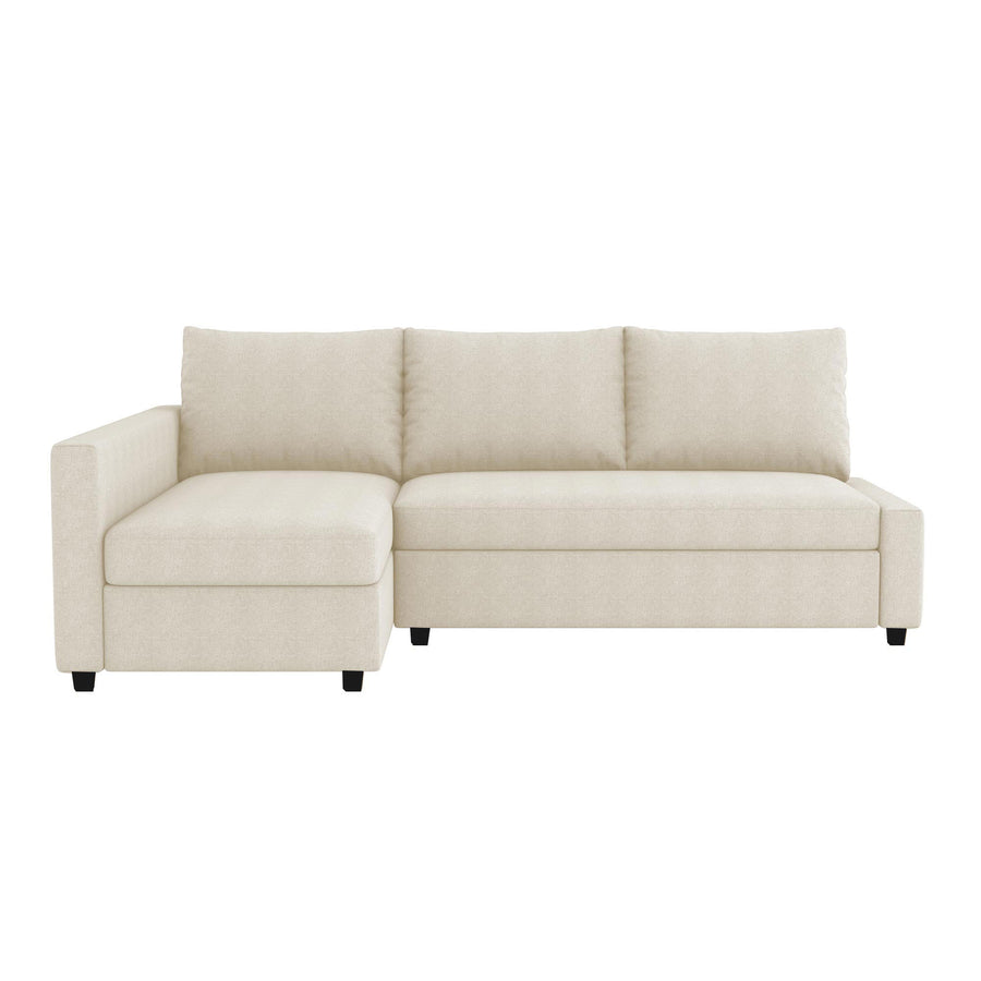 FRIHETEN Sofa Bed with Left Chaise Cover-Structural Weave Cream