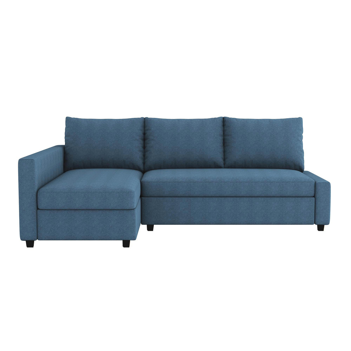FRIHETEN Sofa Bed with Left Chaise Cover-Structural Weave Powder blue