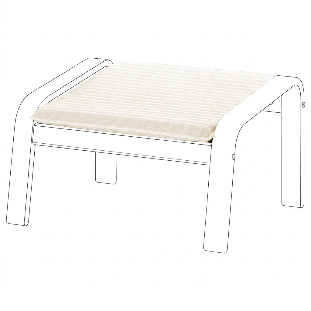 Poang Armchair Ottoman Cover-Structural Weave Cream-Structural Weave