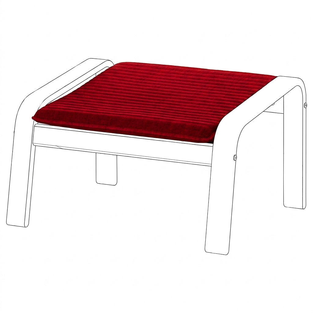 Poang Armchair Ottoman Cover-Structural Weave Cream-Structural Weave