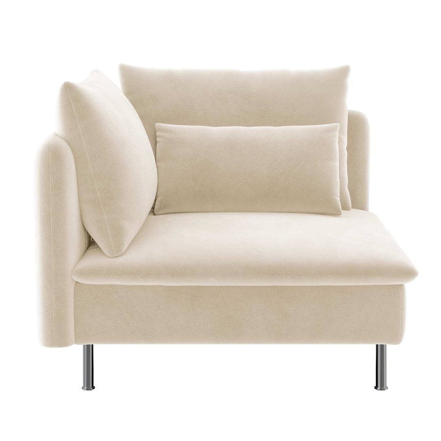 SODERHAMN Corner Section Sofa Cover-Velvet Beige