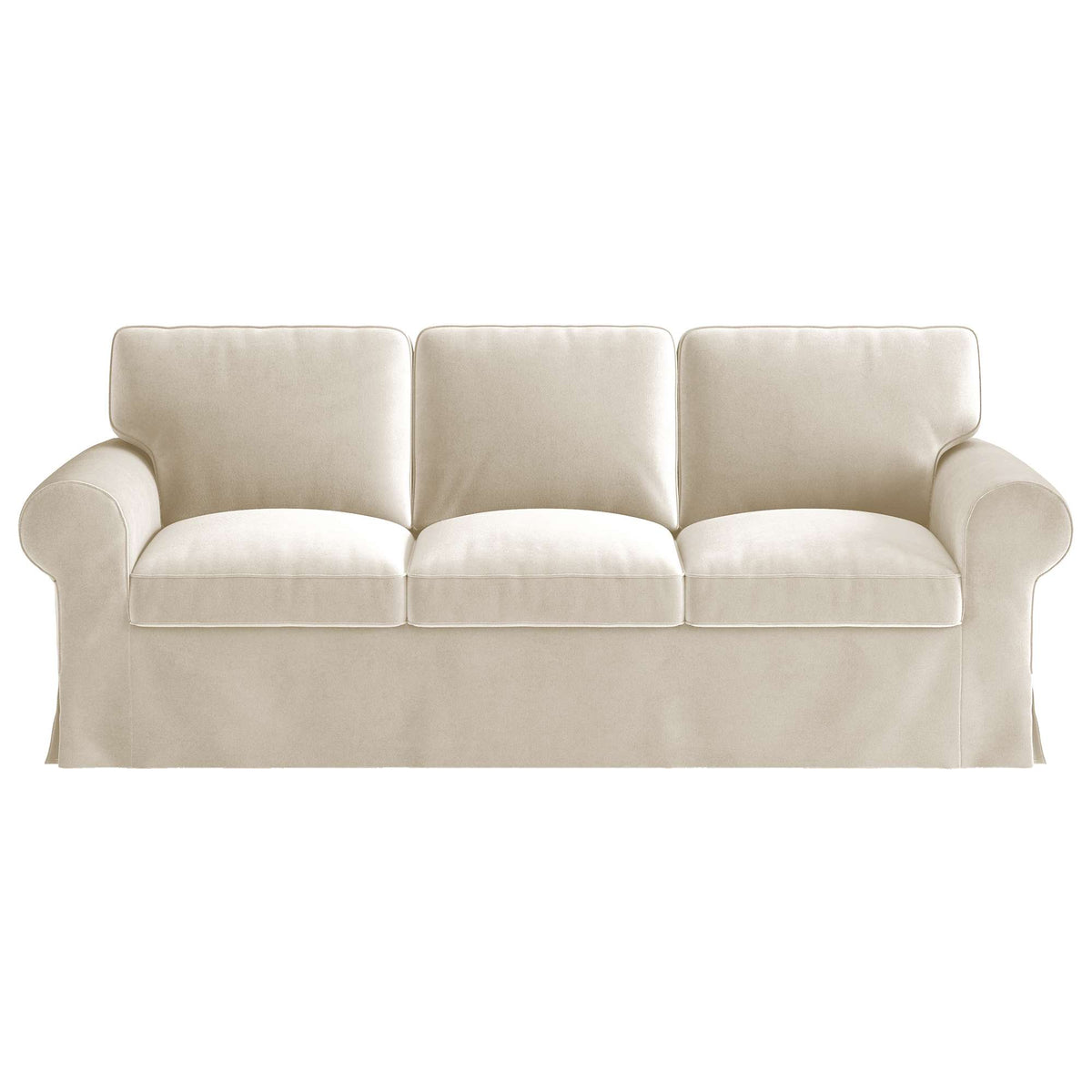 UPPLAND 3-Seat Sofa Cover-Velvet Beige